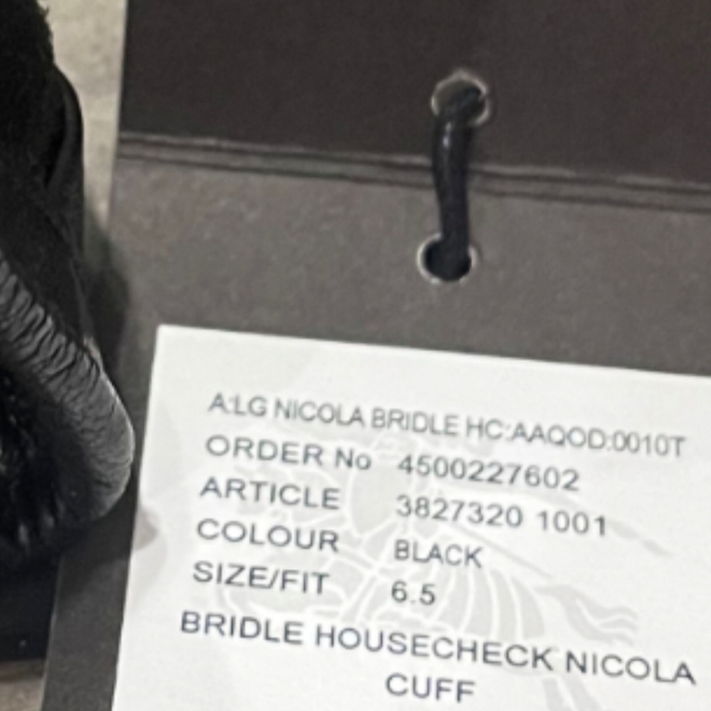 Burberry Black and Brown Checkered Gloves - Picture 8 of 8